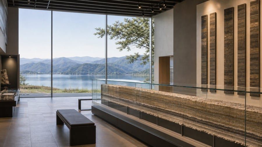 福井県年縞博物館の旅程検討を補う生成AIイメージ画像 2。実際の景観・施設外観を正確に示すものではありません。