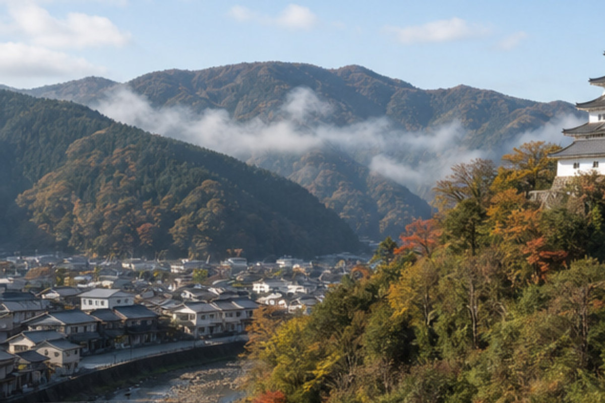 郡上八幡城の旅程検討を補う生成AIイメージ画像 1。実際の景観・施設外観ではありません。