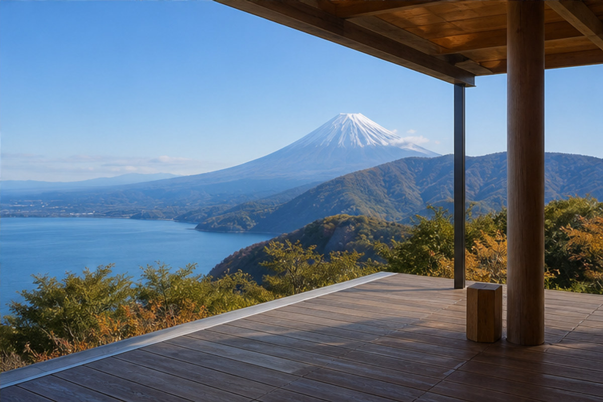 伊豆パノラマパークの雰囲気を伝える生成AIイメージ画像。実際の景観・施設外観ではありません。