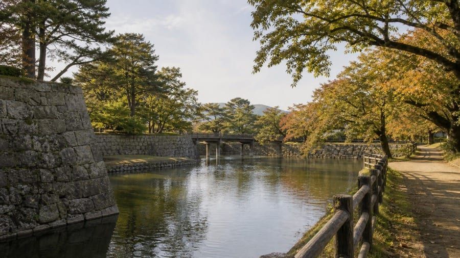 霞城公園の旅程検討を補う生成AIイメージ画像 2。実際の景観・施設外観を正確に示すものではありません。