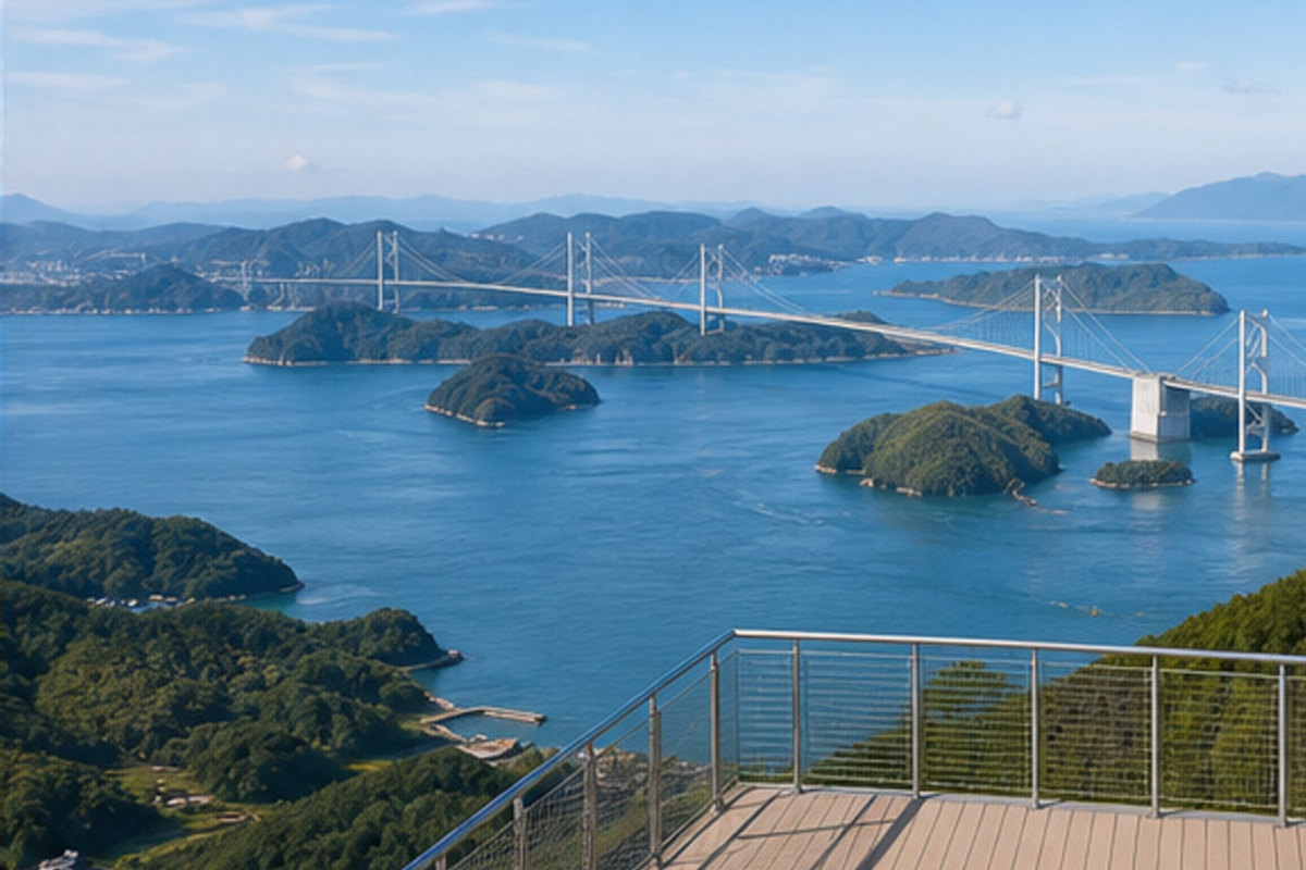 亀老山展望公園の旅程検討を補う生成AIイメージ画像 1。実際の景観・施設外観ではありません。