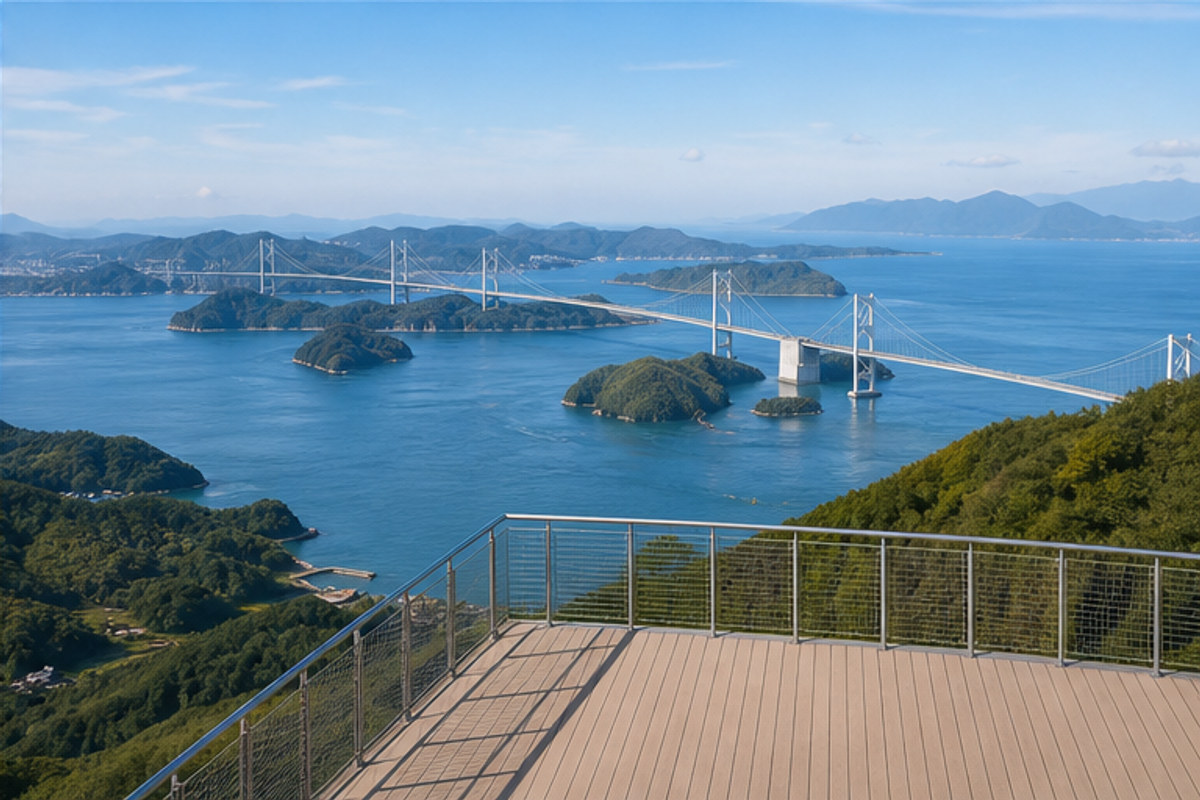 亀老山展望公園の雰囲気を伝える生成AIイメージ画像。実際の景観・施設外観ではありません。