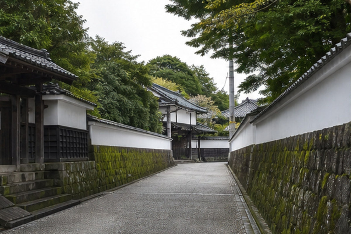 飫肥城下町の旅程検討を補う生成AIイメージ画像 2。実際の景観・施設外観ではありません。