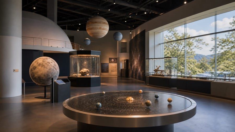 佐賀県立宇宙科学館の旅程検討を補う生成AIイメージ画像 2。実際の景観・施設外観を正確に示すものではありません。