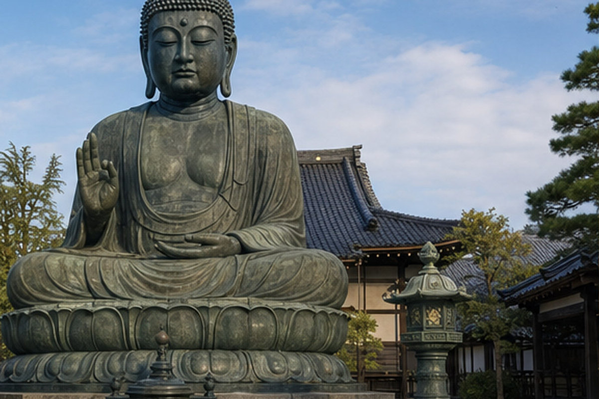 高岡大仏の旅程検討を補う生成AIイメージ画像 2。実際の景観・施設外観ではありません。