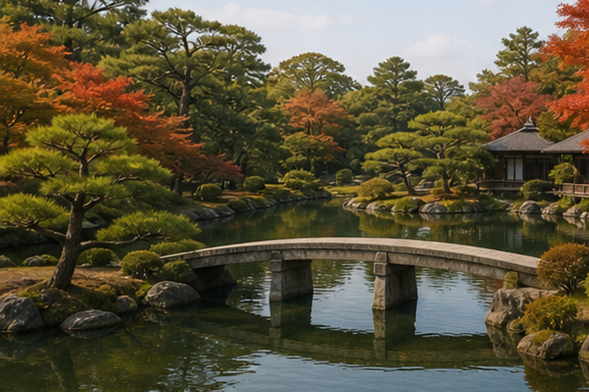 徳川園の旅程検討を補う生成AIイメージ画像 1。実際の景観・施設外観ではありません。