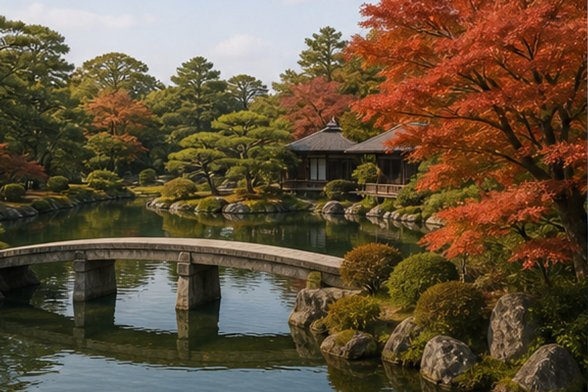 徳川園の旅程検討を補う生成AIイメージ画像 2。実際の景観・施設外観ではありません。