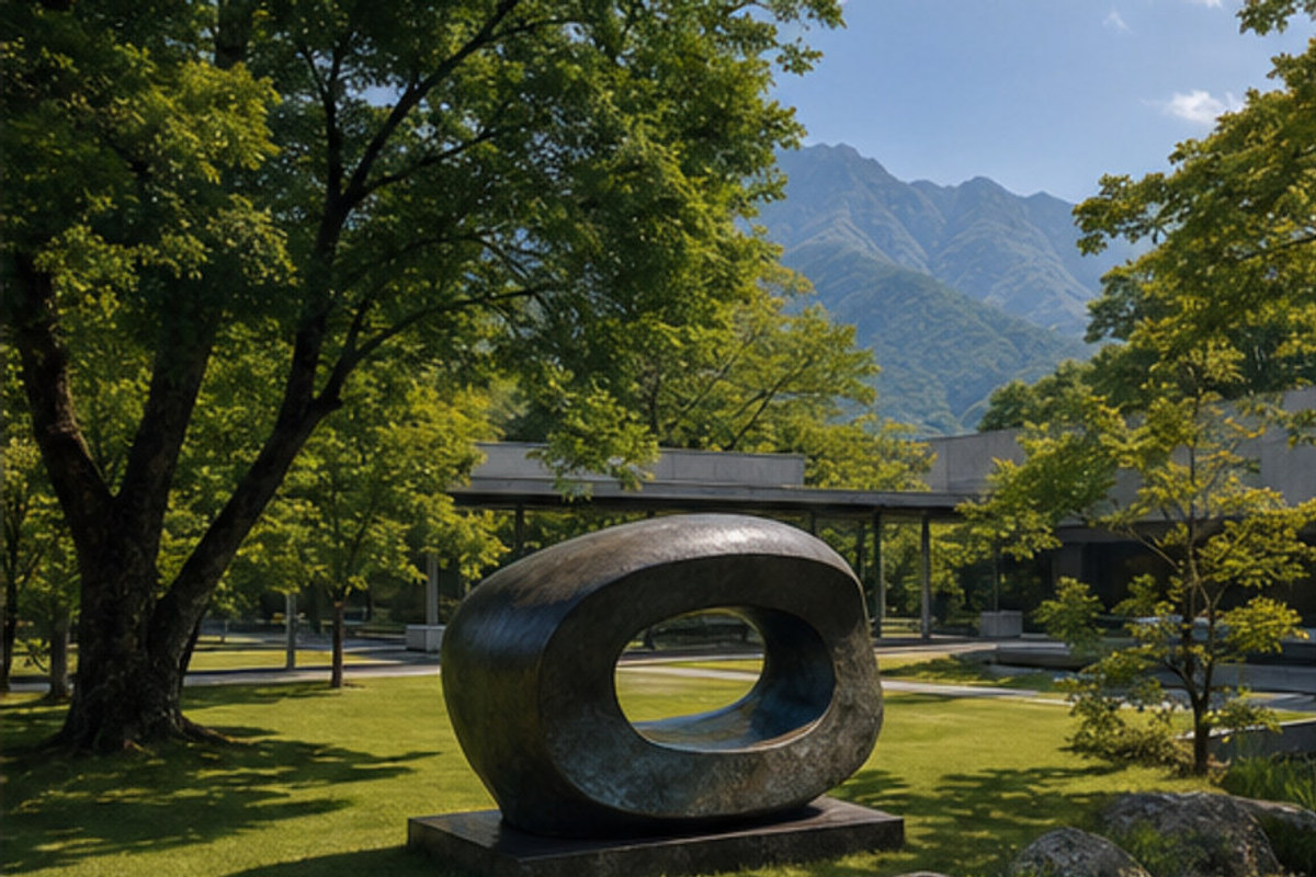 山梨県立美術館の旅程検討を補う生成AIイメージ画像 1。実際の景観・施設外観ではありません。