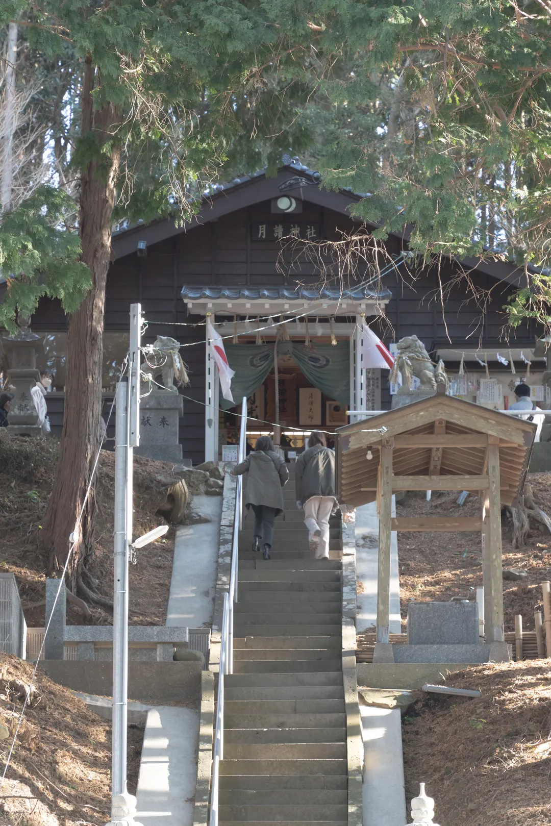 壱岐・月讀神社の拝殿を正面から写した実写写真