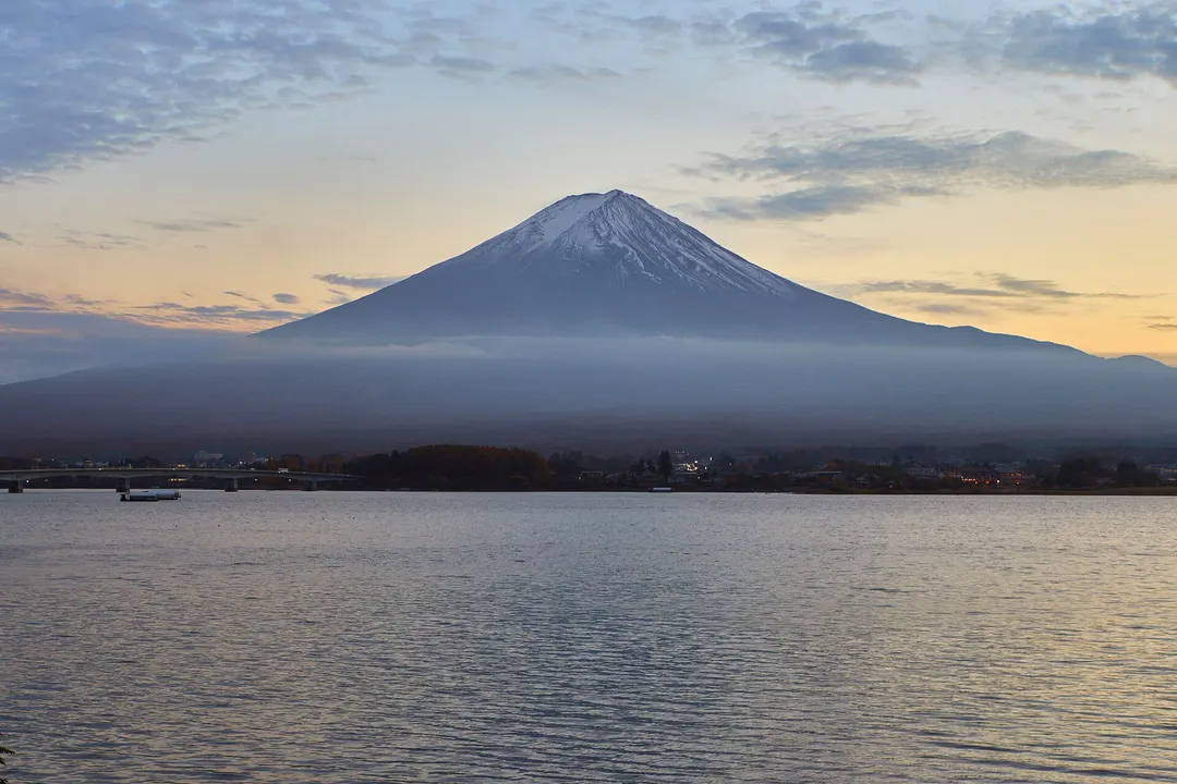 大石公園の湖畔遊歩道と季節の草花を写した実写写真