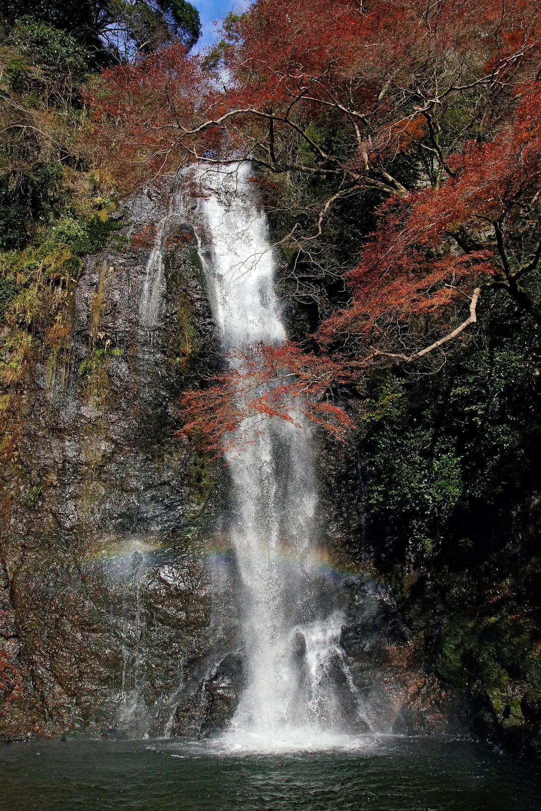 箕面大滝の実写写真。訪問前のイメージ確認用。