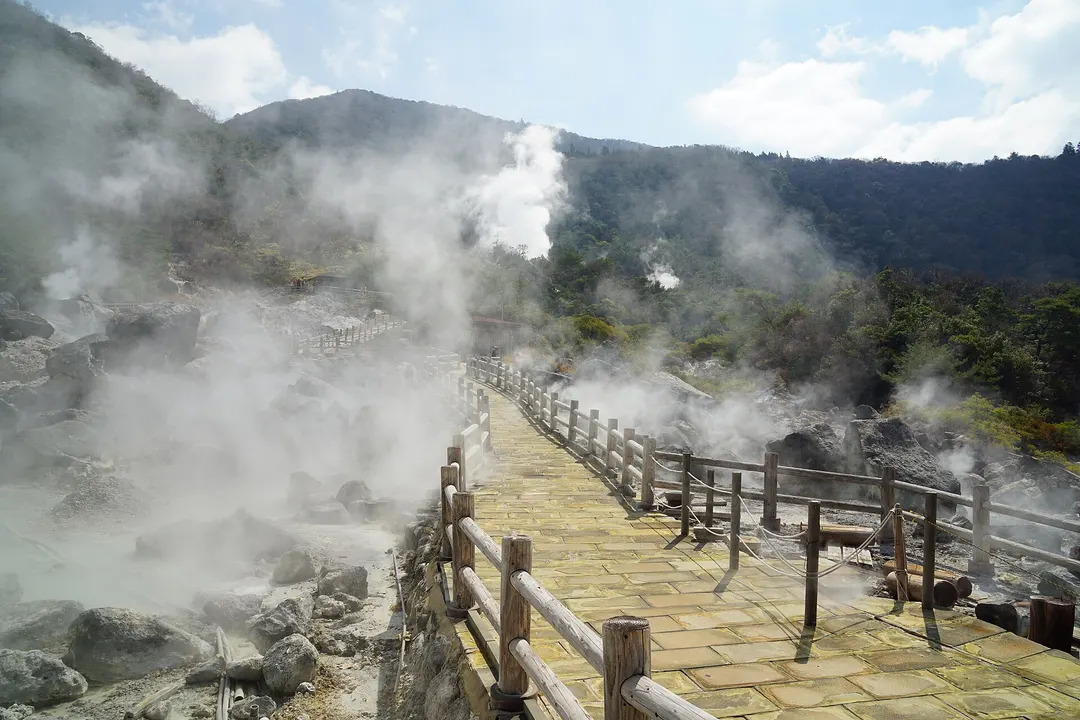 雲仙地獄の実写写真。訪問前のイメージ確認用。