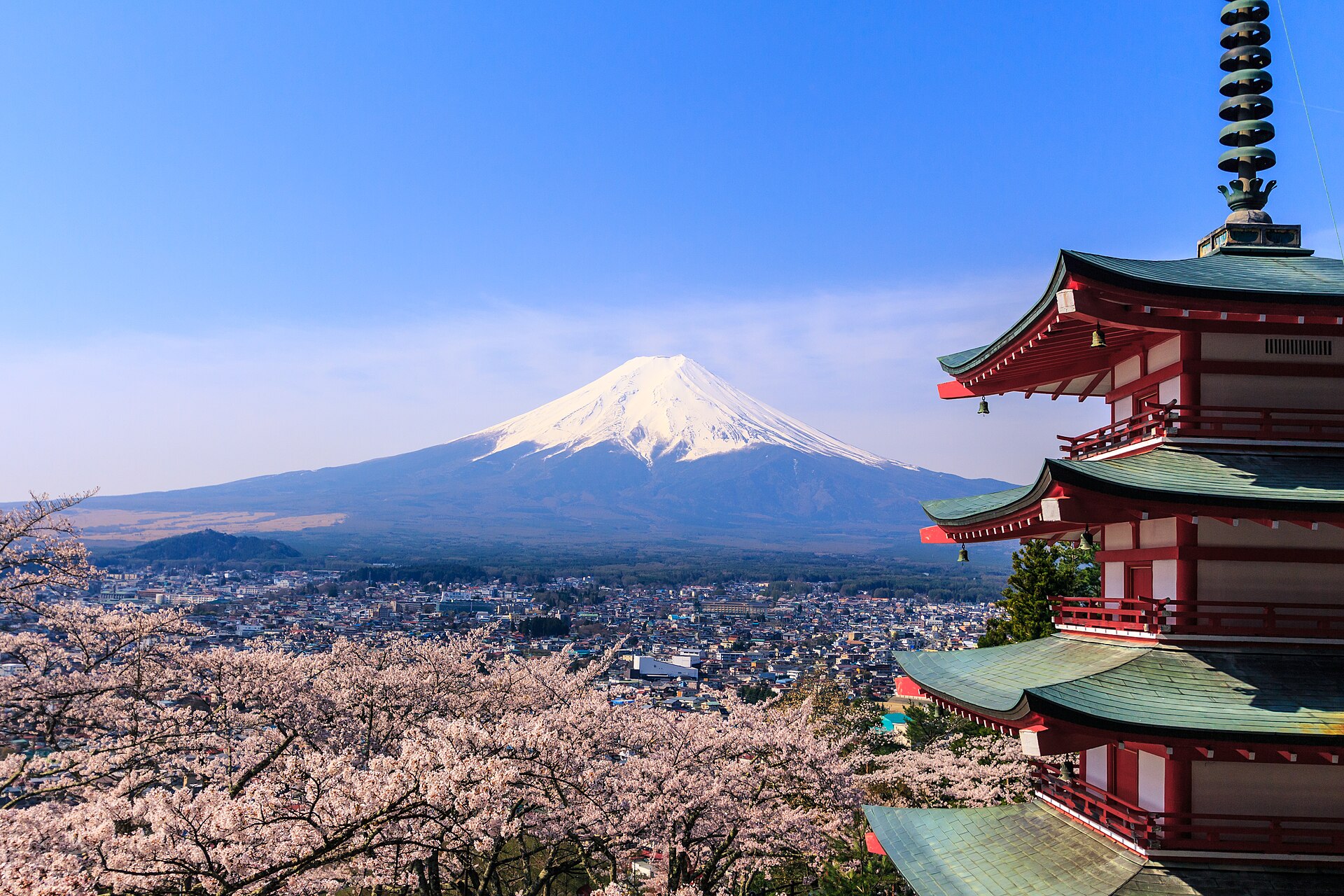 新倉山浅間公園の実写写真。訪問前のイメージ確認用。
