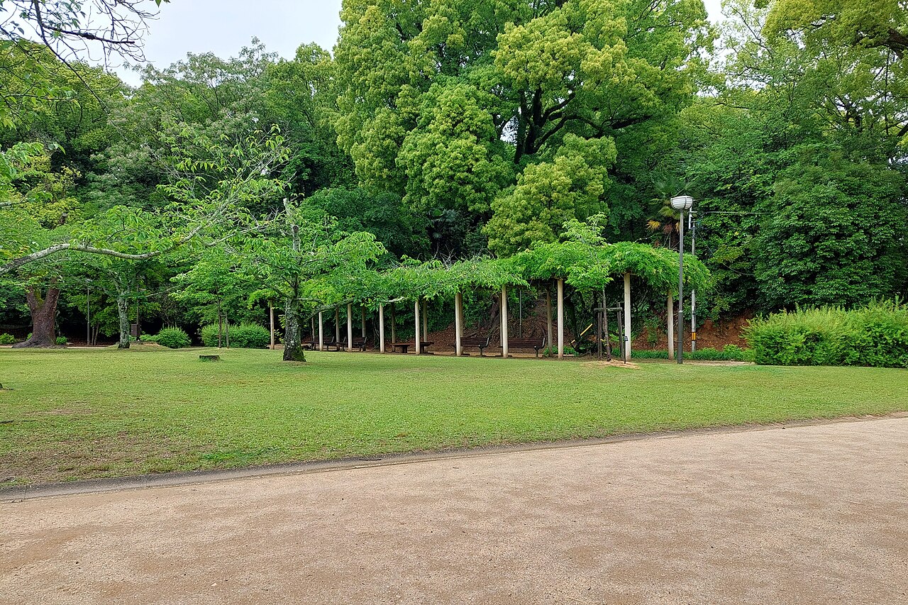 道後公園(湯築城跡)の別アングルを確認できる実写写真 1