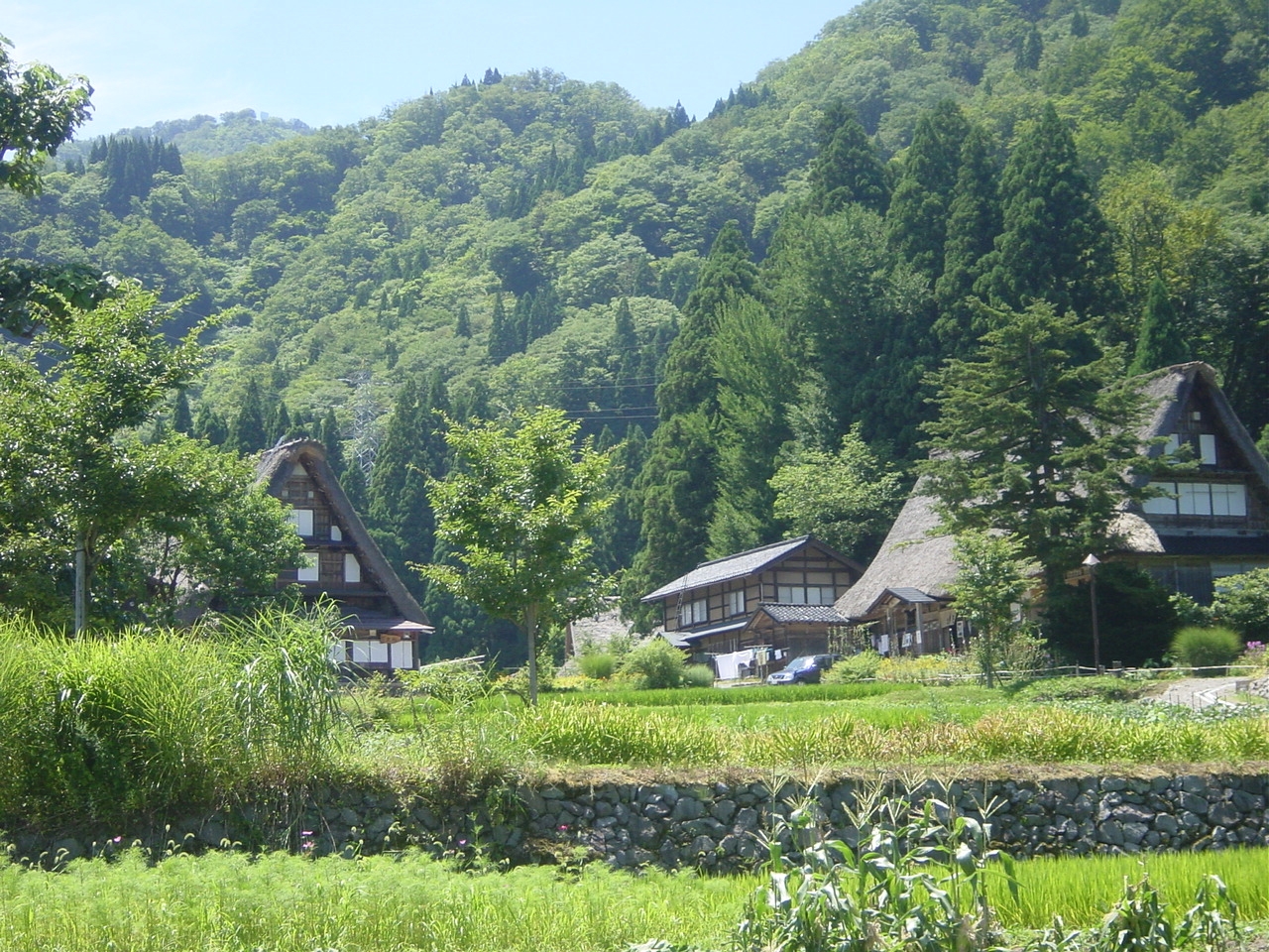 五箇山 相倉合掌造り集落の別アングルを確認できる実写写真 1