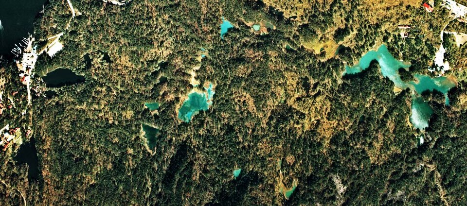 五色沼湖沼群の別アングルを確認できる実写写真 1