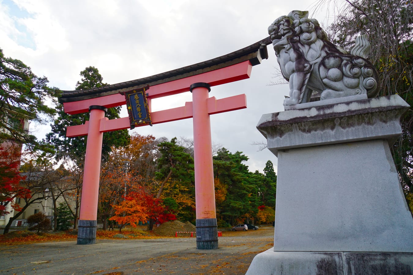 盛岡八幡宮の別アングルを確認できる実写写真 2