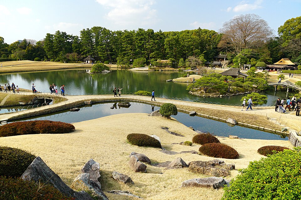 岡山後楽園の別アングルを確認できる実写写真 1