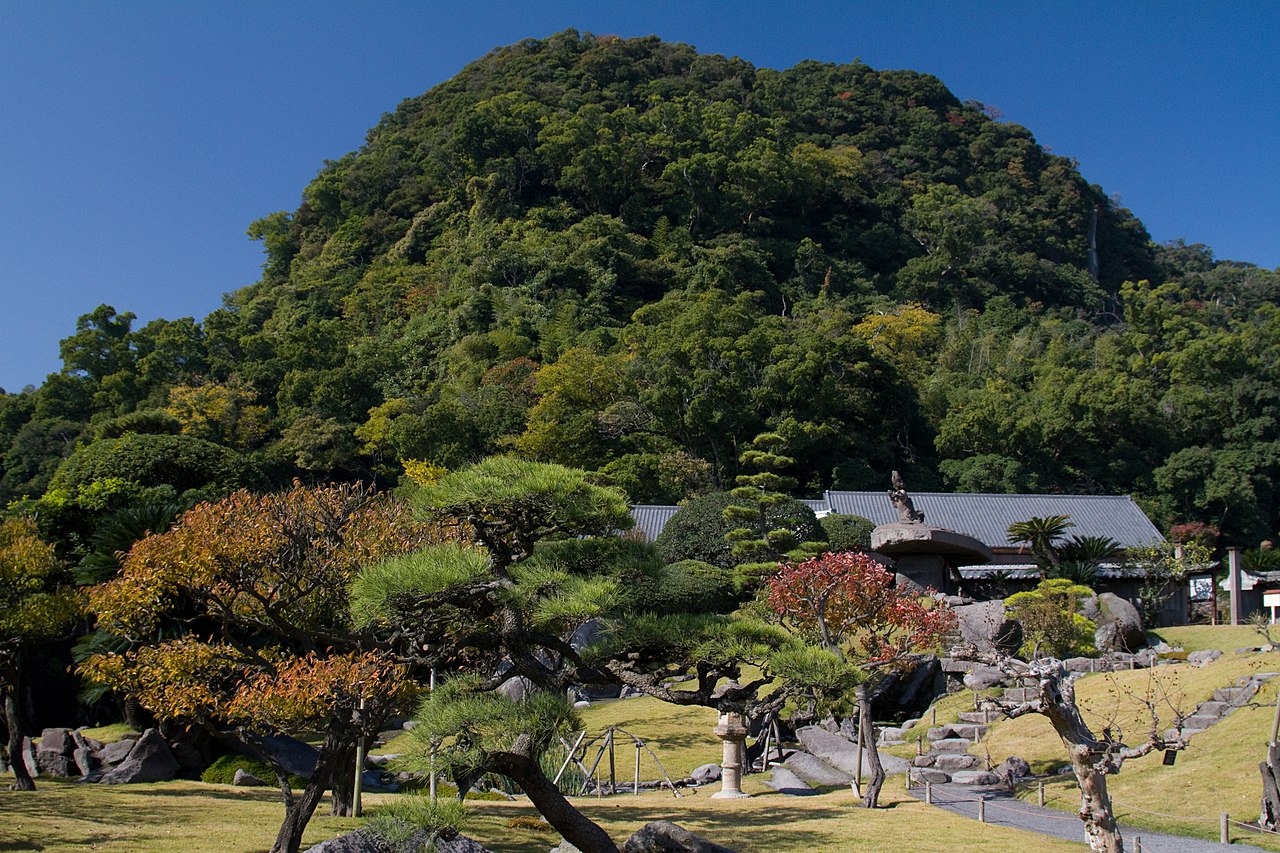 仙巌園の別アングルを確認できる実写写真 1