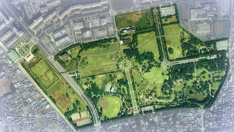 所沢航空記念公園の別アングルを確認できる実写写真 2