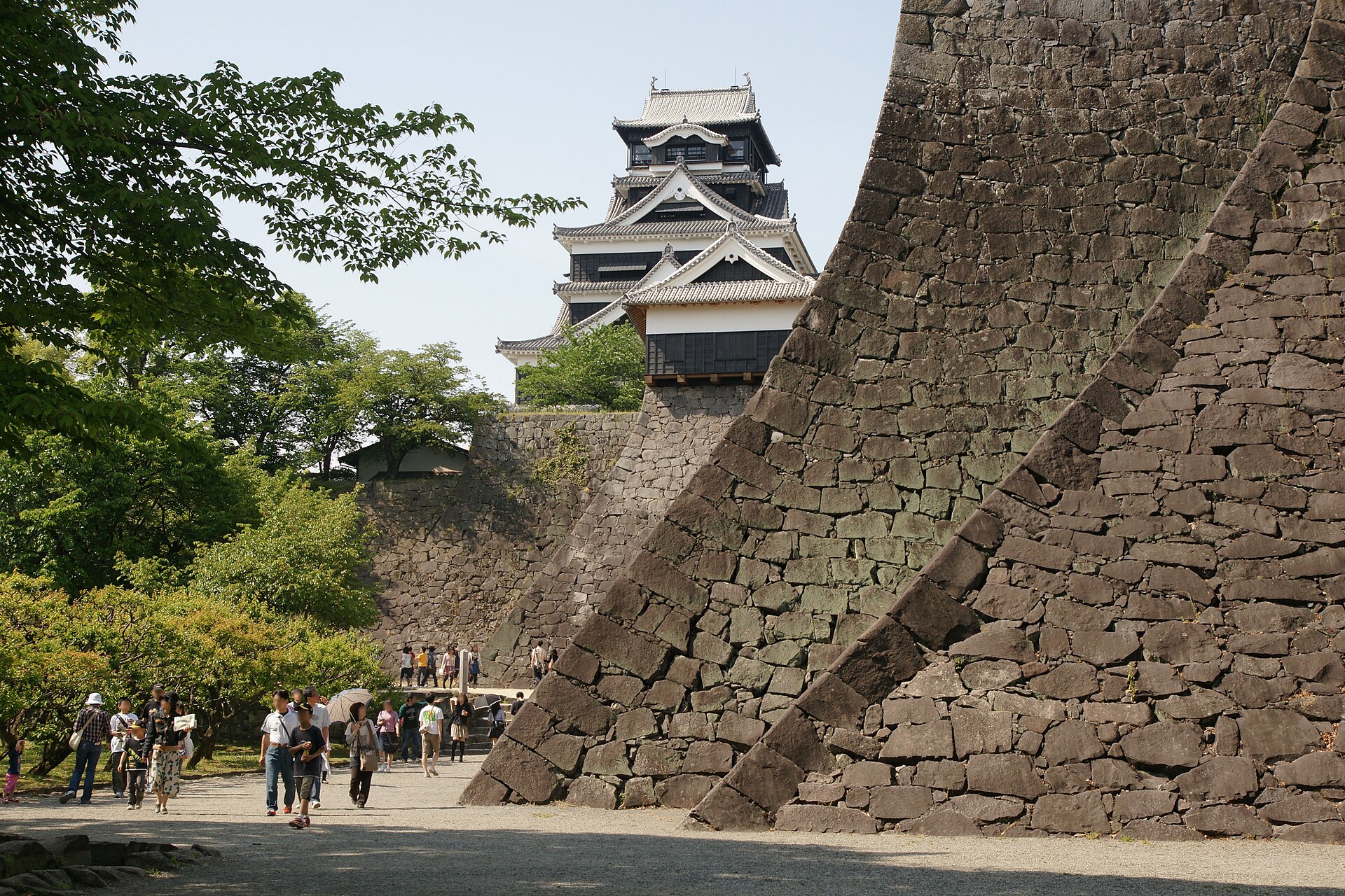 熊本城の実写写真。訪問前のイメージ確認用。