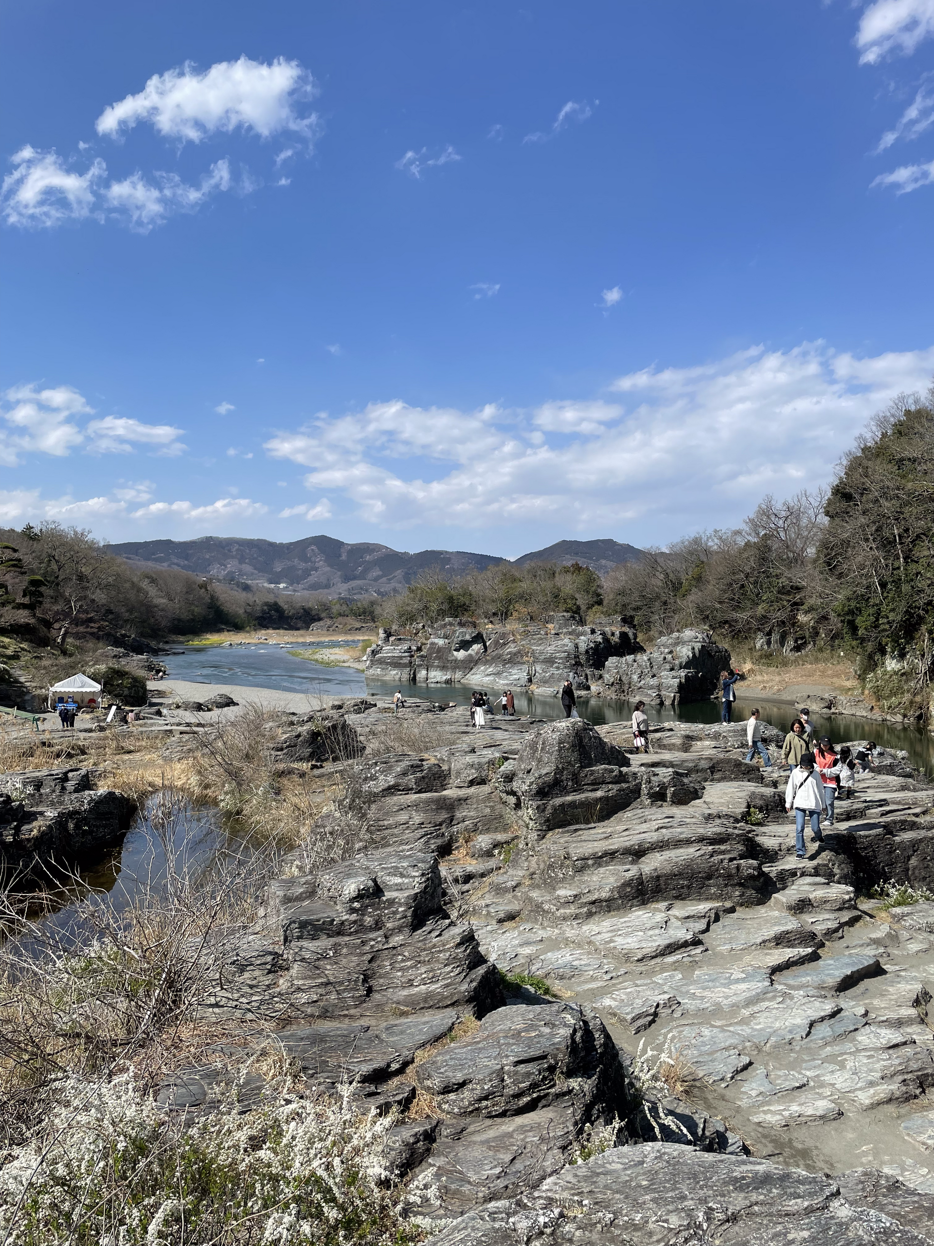 長瀞岩畳の実写写真。訪問前のイメージ確認用。